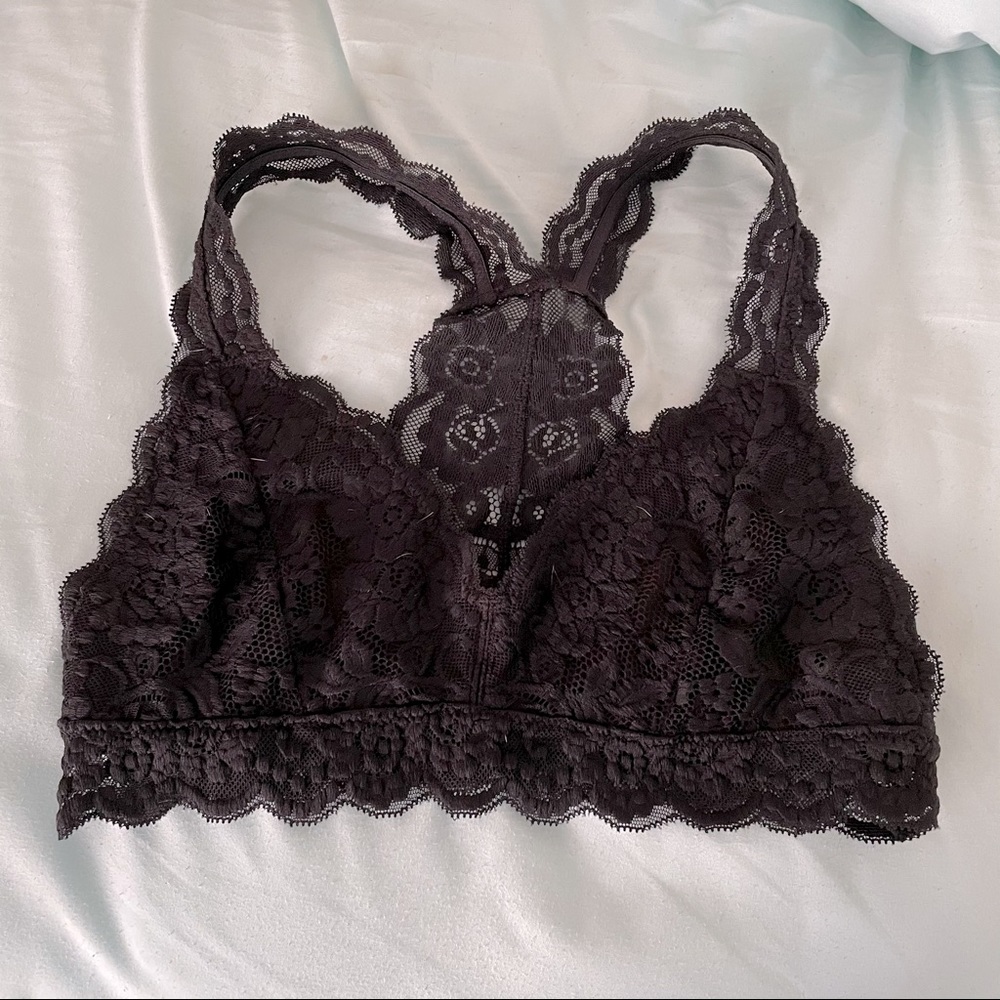 Black lace bralette